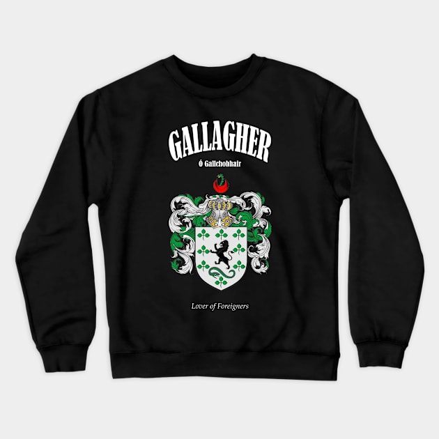 Gallagher Family Coat of Arms Translation and Meaning Crewneck Sweatshirt by Ireland